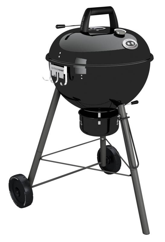 Outdoorchef Holzkohle Kugelgrill Chelsea 480 C schwarz - Holzkohlegrill mit innovativem Trichtersystem