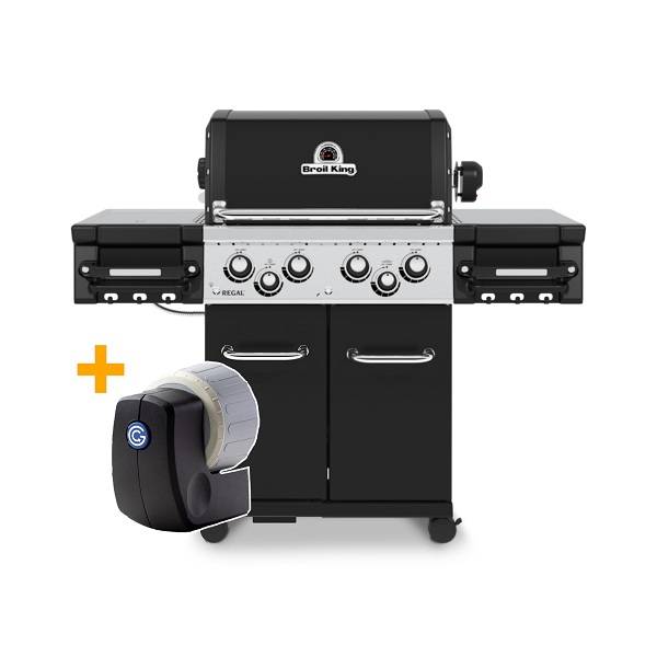 Broil King Regal 490 Black Gasgrill inkl. Drehspieß - SMART Deal inkl. Grillfürst Grill Control