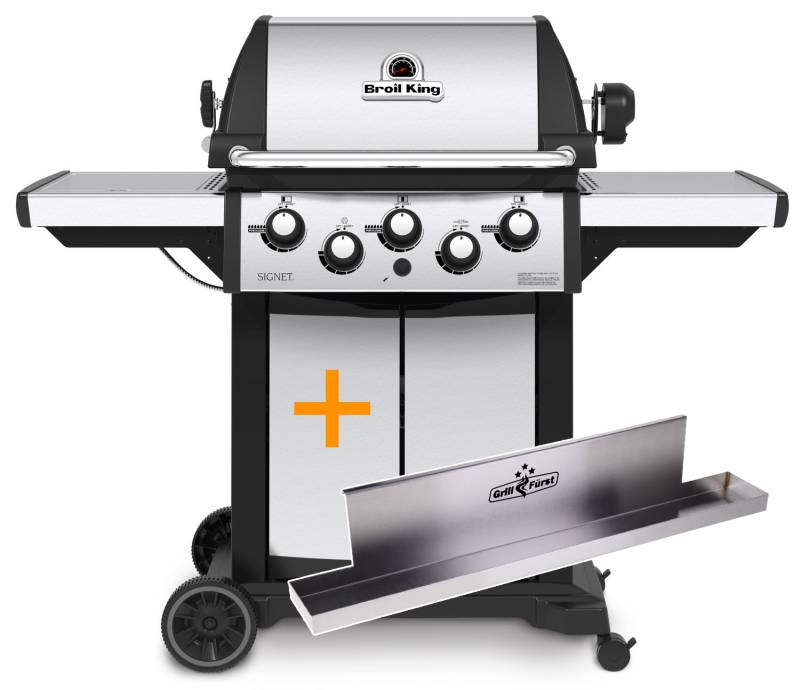 Broil King Signet 390 Gasgrill inkl. Drehspieß + Grillfürst Fettschiene - Modell 2024