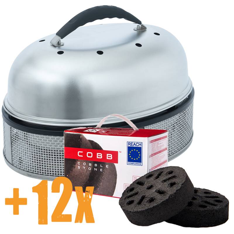 Cobb Grill Supreme Deluxe 2.0 Holzkohlegrill - inkl. 12x Cobble Stones 6er