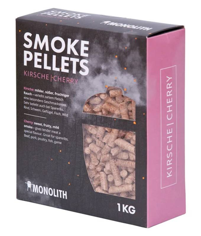 Monolith Smoke Pellets / Grillpellets Kirsche (Cherry) 1kg Karton