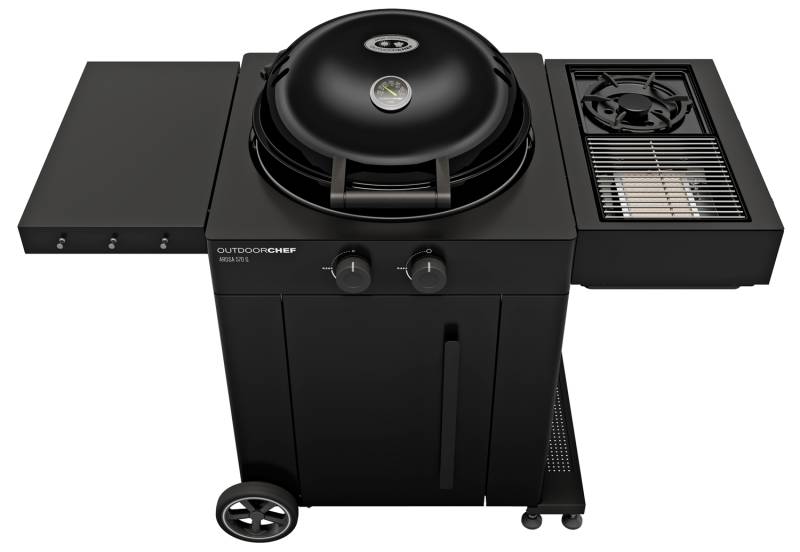 Outdoorchef Gas Kugelgrill Station AROSA 570 G EVO PLUS Black - mit Blazing-/ Cooking Zone