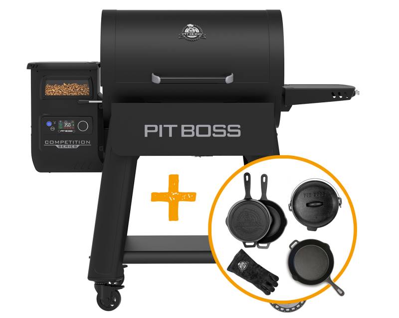 Pit Boss Pelletgrill Competition Series 1250 / WiFi + Gusseisen Starter Set 6-teilig