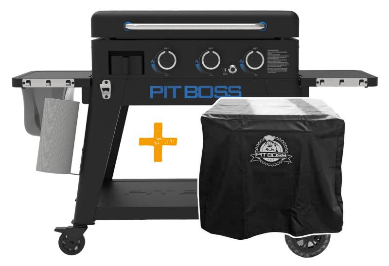 Pit Boss Plancha Grill Ultimate Plancha 3-Brenner mit Untergestell - inkl. Abdeckhaube